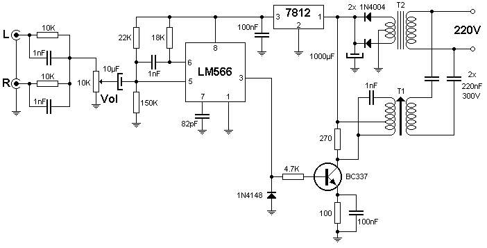 Transmisi&oacute;n de audio por la l&iacute;nea de 220V